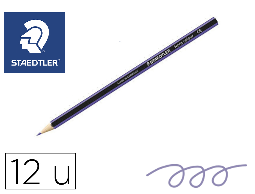 CRAYONS STAEDTLER NORIS COLOUR 185 COLORIS VIOLET     POCHETTE DE 12