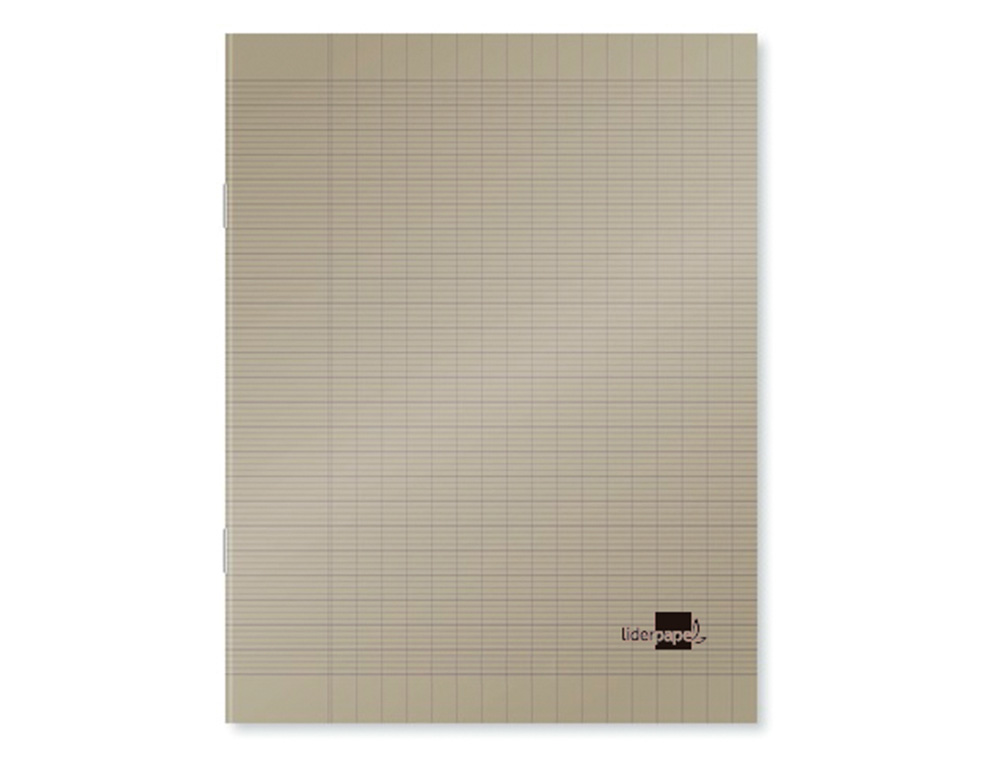 CAHIER PIQU LIDERPAPEL COUVERTURE PLASTIQUE SOUPLE A4 21X29,7CM 96 PAGES SYS COLORIS GRIS