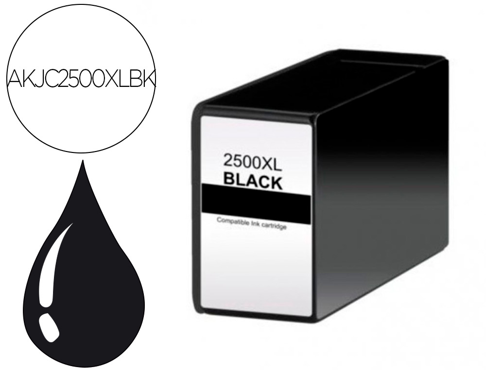 CARTOUCHE HYPERBURO JET ENCRE COMPATIBLE CANON PGI-2500 BK