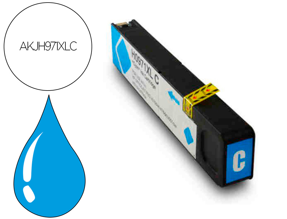 CARTOUCHE HYPERBURO JET ENCRE COMP HP 971XL CY
