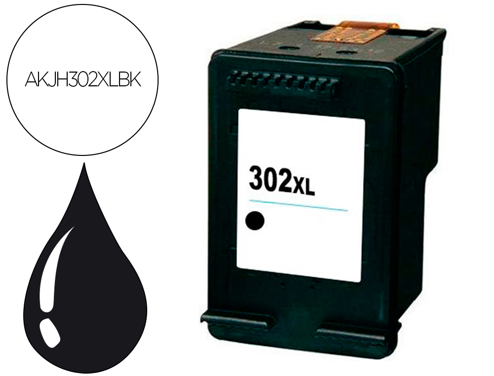 CARTOUCHE HYPERBURO JET ENCRE COMP HP 302XL BK