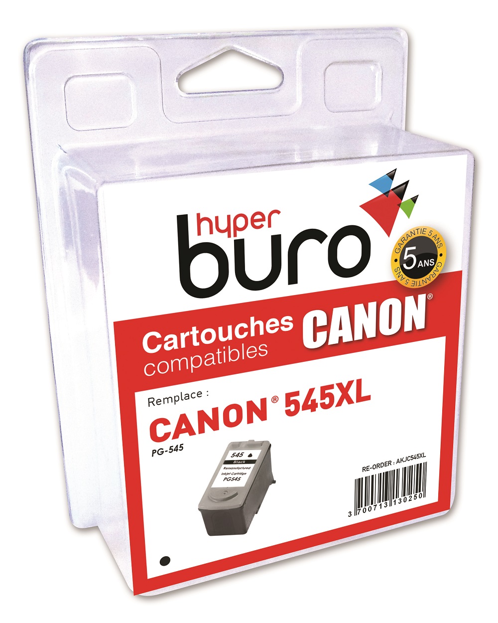CARTOUCHE HYPERBURO JET D'ENCRE REMA CANON PH-545XL NOIRE