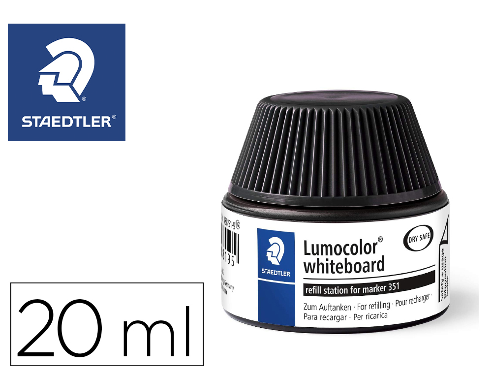 FLACON RECHARGE STAEDTLER LUMOCOLOR 351 DE 20ML COLORIS NOIR