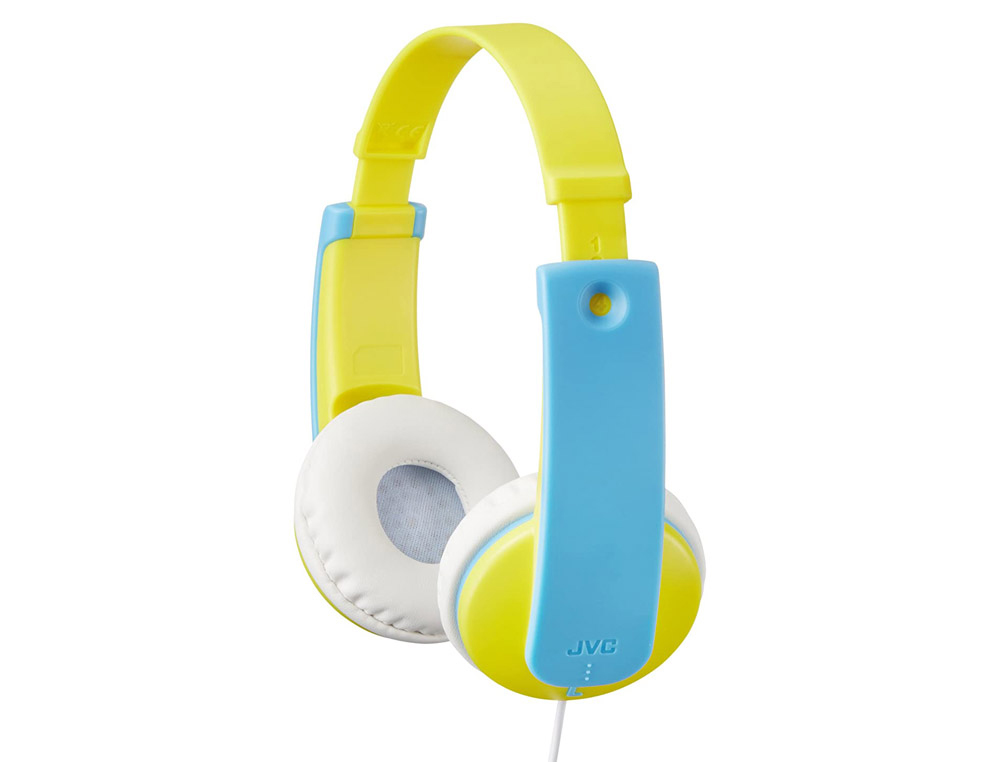 CASQUE ENFANT JVC TINYPHONES STEREO LIMITE VOLUME 85DB COUSSINS OREILLES SOUPLES FICHE JACK 3,5MM +3ANS COLORIS ASSORTIS