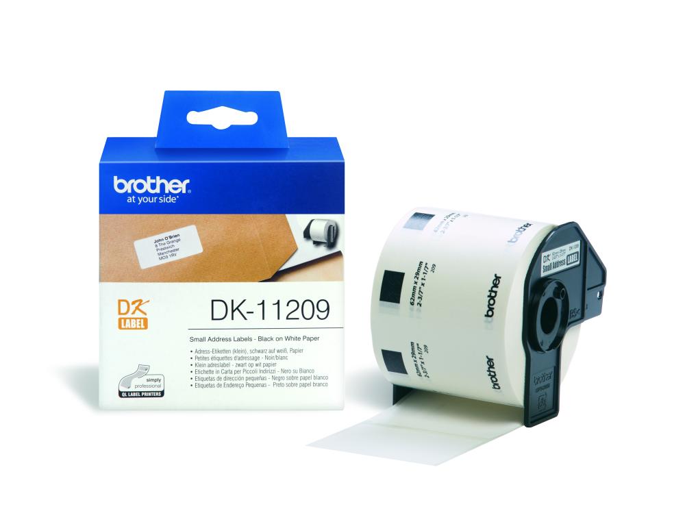 RUB.BROTHER QL 29X62MM R/800 CONSOMMABLES POUR IMPRIMANTES  QL 29X62