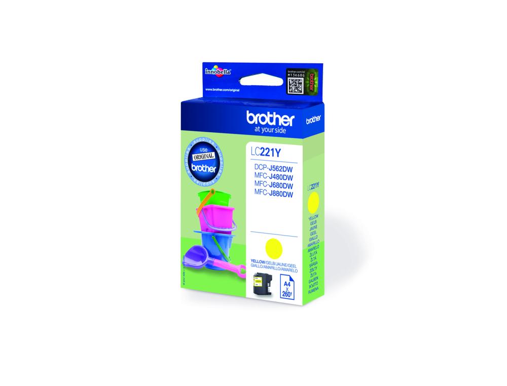 CART.BROTHER LC221YE 260P CARTOUCHE BROTHER LC221YE 260P