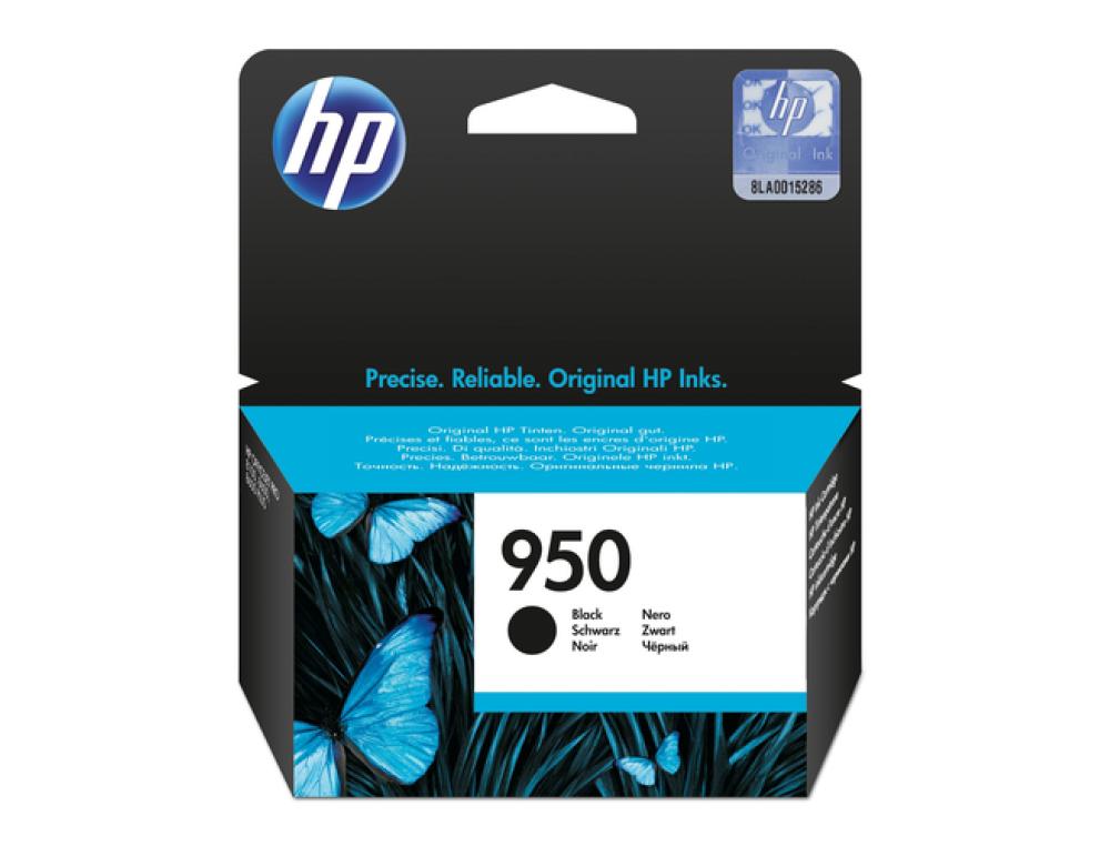 CART.HP 950 NOIR HP 950 Black Original Ink Cartridge, Rendement standard, Encre  pigments, 1000 pages, 1 p
