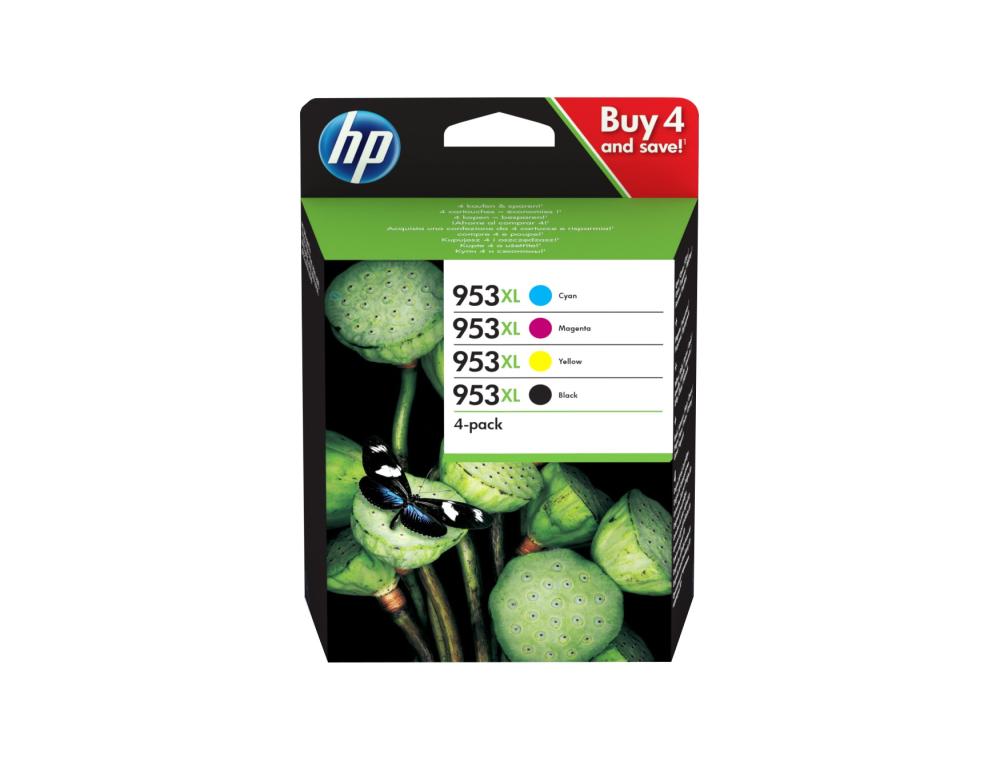 CART.HP 953XL PACK 3HZ52AE MULTIPACK DE 4 CARTOUCHES JET D'ENCRE HP N953 XL (3HZ52AE) BK/C/M/Y