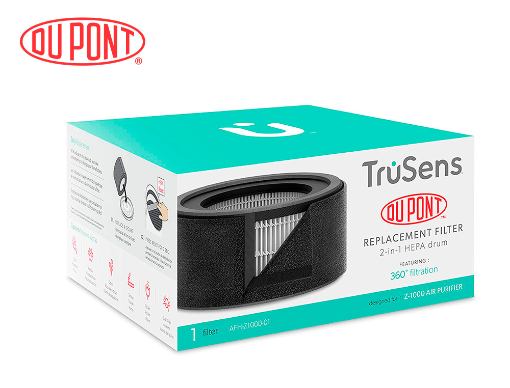 FILTRE TAMBOUR HEPA 2-EN-1 DE RECHANGE LEITZ POUR           PURIFICATEUR D AIR TRUSENS    Z1000